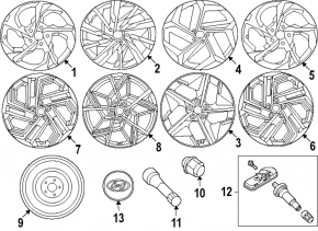 Wheel disk R19x7.5J ET51 Hyundai Tucson 25-26 type 6
