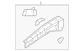 Left fender apron inner panel for Toyota Venza 09-15