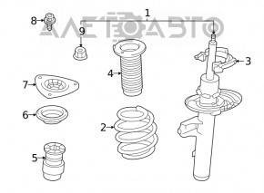 Front left spring Nissan Rogue 21 AWD