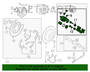 Rear left caliper assembly Kia Sorento 16-20 HGSL