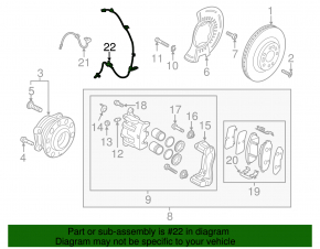 ABS sensor front right Kia Sorento 16-20