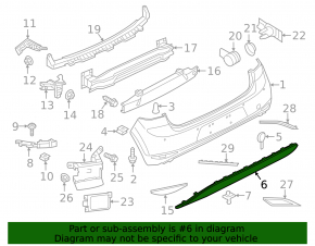 Rear Bumper Lip VW Golf 15-17