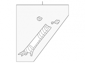 Left front pillar trim for Lexus LS460 LS600h 07-09 beige