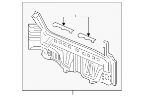 Rear panel Acura ILX 13-15 pre-rest, without gutters