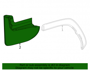 Rear left mudguard Lexus LX600 LX700h 22-25