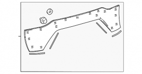 Lexus NX 22-25 US built trunk lid molding