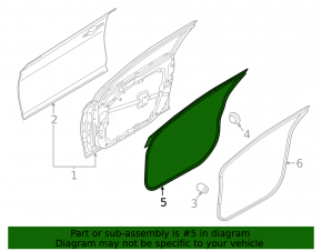 Front left door seal Hyundai Sonata 20-22
