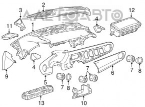 Chevrolet Camaro 16-23 dashboard without airbag
