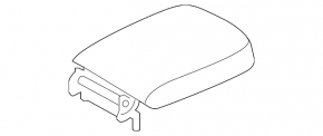 Console central armrest Kia Sorento 16-18 leather black