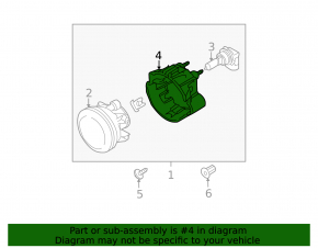 Left fog light mount for Subaru Forester 2013-2014