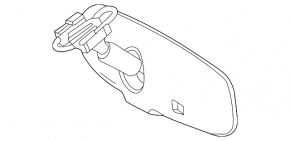Interior mirror Toyota Sienna 21-25 auto-dimming, Home link