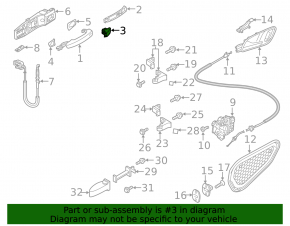 Plug outer handle rear left Audi A3 8V 15-20 4d, 5d