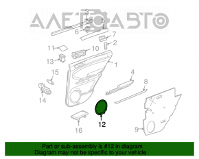 Front right tweeter grille for Mercedes W164 ML