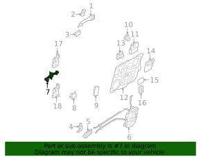 Door limiter front right Mazda3 03-08