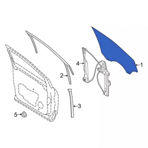 Front left door glass Ford Escape MK3 13-19 triplex