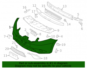 Bare front bumper Nissan Versa Note 13-16 prerest