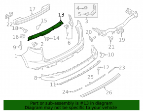 Rear Bumper Absorber Ford Edge 15-18 prerest AVTM