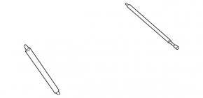 Left tailgate shock absorber Ford Edge 15-type-2