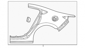Sunset of the rear wing left Mazda 6 13-17