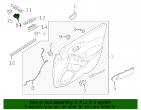 Front right window lift control Mazda 6 17-21 black with chrome, auto