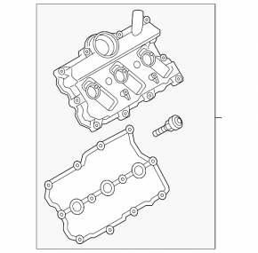 Left valve cover for Audi Q5 8R 13-17 3.0 TFSI 4-6