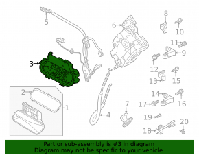 Front left door handle mechanism Volkswagen ID.4 21-23