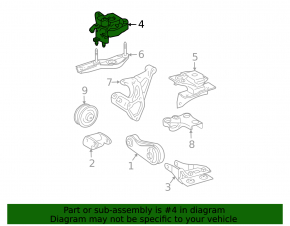 Right engine mount for Toyota Prius 2009-2010
