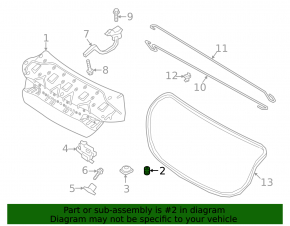 Boot lid bumper Hyundai Elantra 21-23 on the lid