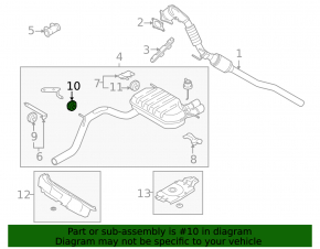 Rubber band for mounting the exhaust system VW CC 09-17