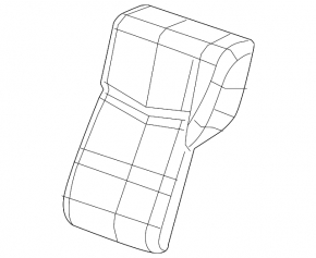 Left rear seat back for Cadillac ATS 13-13, gray leather, perforated, ready to clean