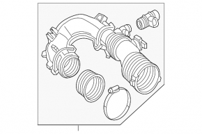 Right turbine pipe Mercedes GLA 14-19 2.0 with sensor