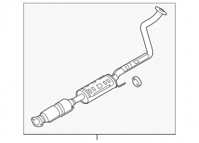 Exhaust line middle part with catalytic converter Hyundai Elantra UD 11-16 1.8
