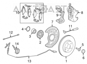 Front right caliper assembly Infiniti QX30 17-