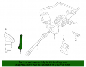 Steering shaft extension Lexus CT200h 11-17