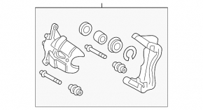 Front left caliper assembly for Toyota Avalon 2005-2007