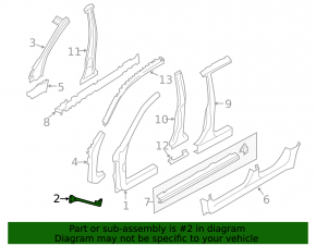 Body strut front left Subaru Impreza WRX GH 08-14