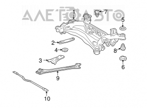 Rear subframe Lexus GS350 GS430 GS450h 06-11