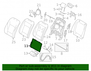 Lumbar support for the passenger seat BMW X5 E70 07-13