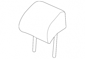 Headrest rear left VW Passat b8 16-19 USA leather black