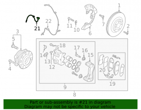 Front right brake hose for Kia Sorento 2021-2025