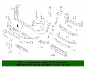 Nissan Rogue 24-26 US built front bumper tow hook cap