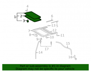 Lexus GX470 03-09 sunroof glass