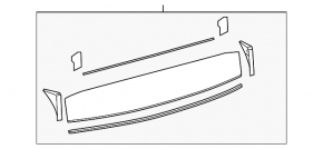 Toyota Prius 50 16-22 small rear trunk glass