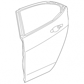 Door bare rear right Acura TLX 15-