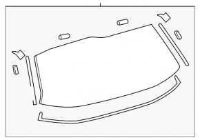 Rear window of the Toyota Sienna 11-20 trunk lid, tinted