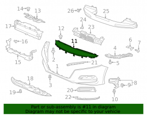 Honda Accord 18-22 Front Bumper Upper Trim