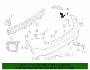 Rear Bumper Bracket Left Nissan Rogue Sport 17-22