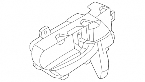 Nissan Rogue 21-23 black inner front left door handle with trim