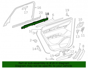 Curtain for rear right door Audi Q5 80A 18-