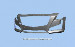 Bare front bumper Cadillac CTS 14-17 for parking sensors